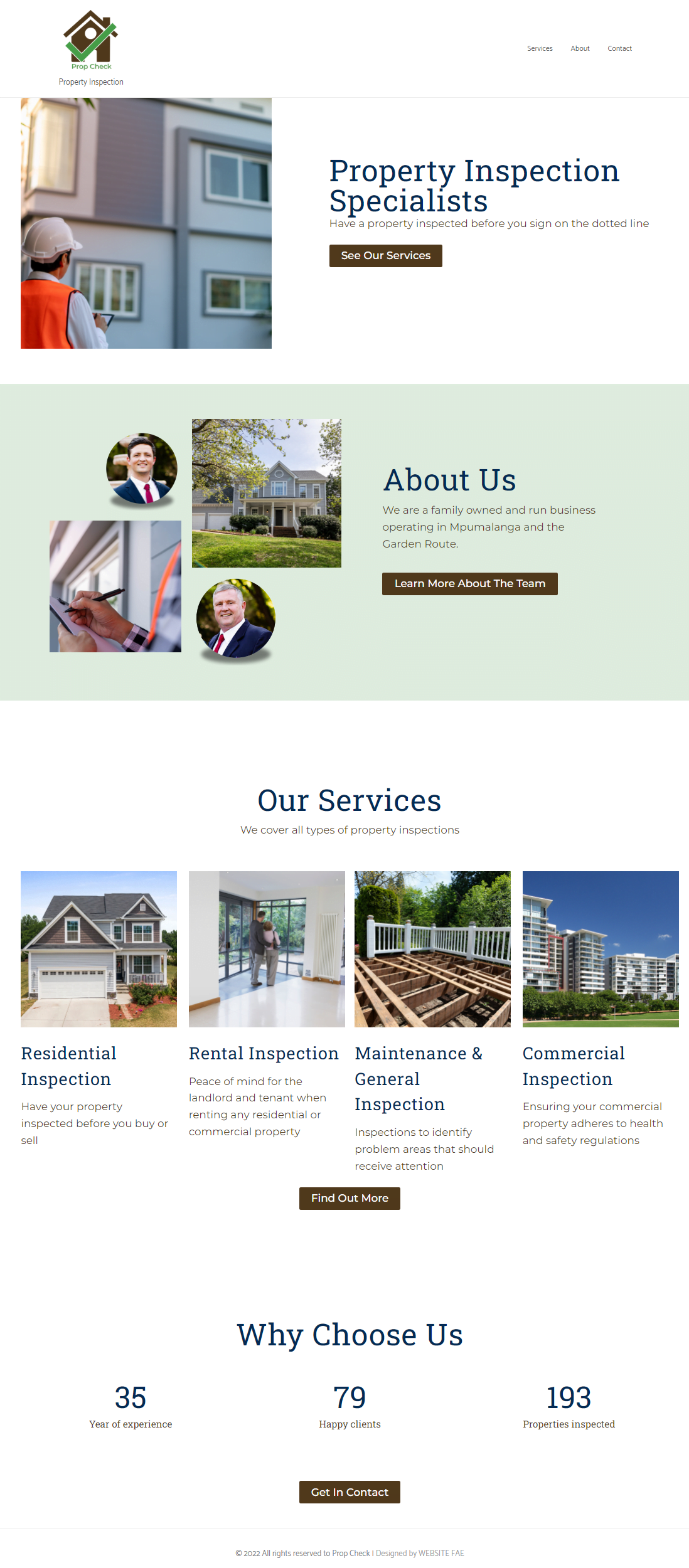Screenshot of the Prop check website showcasing the layout of the site