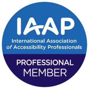 International Association of Accessibility Professionals Membership badge